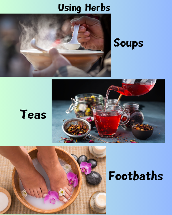 using_herbs_in_soup_and_foot_bath